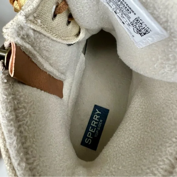 Sperry-Women’s-Saltwater Duck Boot-Size 10-Ivory/Shimmer Gold/Brown-NWOT - Picture 8 of 12